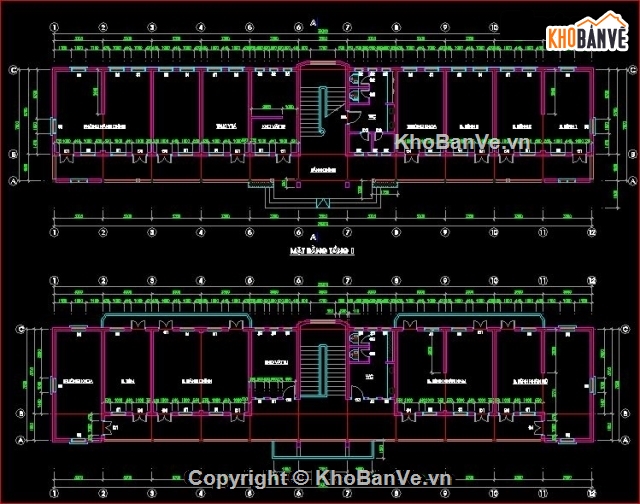 trung tâm y tế,trung tâm y tế huyện kim động,bản vẽ thiết kế trung tâm y tế,File cad trung tâm y tế