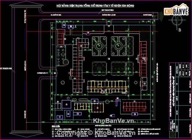 trung tâm y tế,trung tâm y tế huyện kim động,bản vẽ thiết kế trung tâm y tế,File cad trung tâm y tế