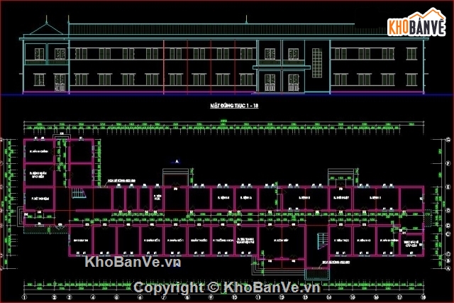 trung tâm y tế,trung tâm y tế huyện kim động,bản vẽ thiết kế trung tâm y tế,File cad trung tâm y tế