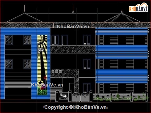 bản vẽ trường học,bản vẽ thiết kế trường mầm non,thiết kế trường mầm non 1-5