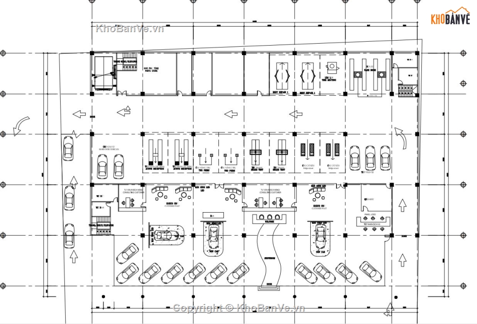 File cad,showroom ô tô,File cad ô tô,cad showroom