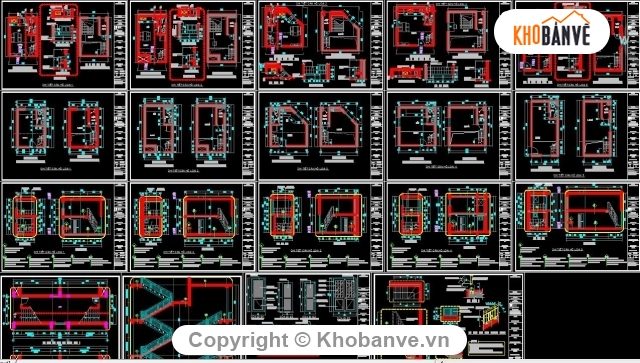 File cad mẫu bản vẽ tòa chung cư khu a 10 tầng ( kiến trúc, điện ...