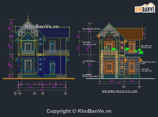 biệt thự 2 tầng,biệt thự 2 tầng 7.9x15.8m,biệt thự 2 tầng 9.5x13.7m,cad biệt thự 2 tầng