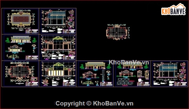 chợ Lồng xã quảng sơn,file cad vẽ chợ,thiết kế Kiến trúc Chợ Lồng