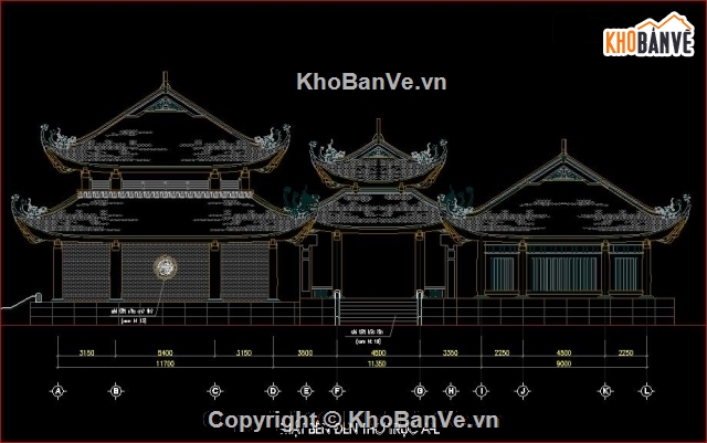 kiến trúc đẹp,kiến trúc đình chùa,đình chùa đẹp,mẫu thiết kế đình chùa,bản vẽ đình chùa