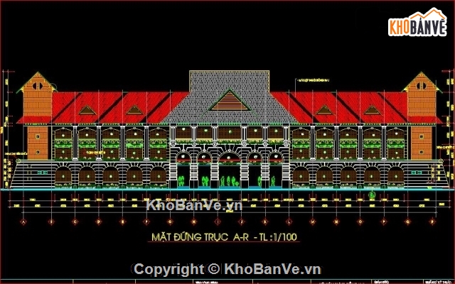 kiến trúc ký túc xá,mẫu ký túc xá đẹp,bản vẽ ký túc xá,file cad ký túc xá