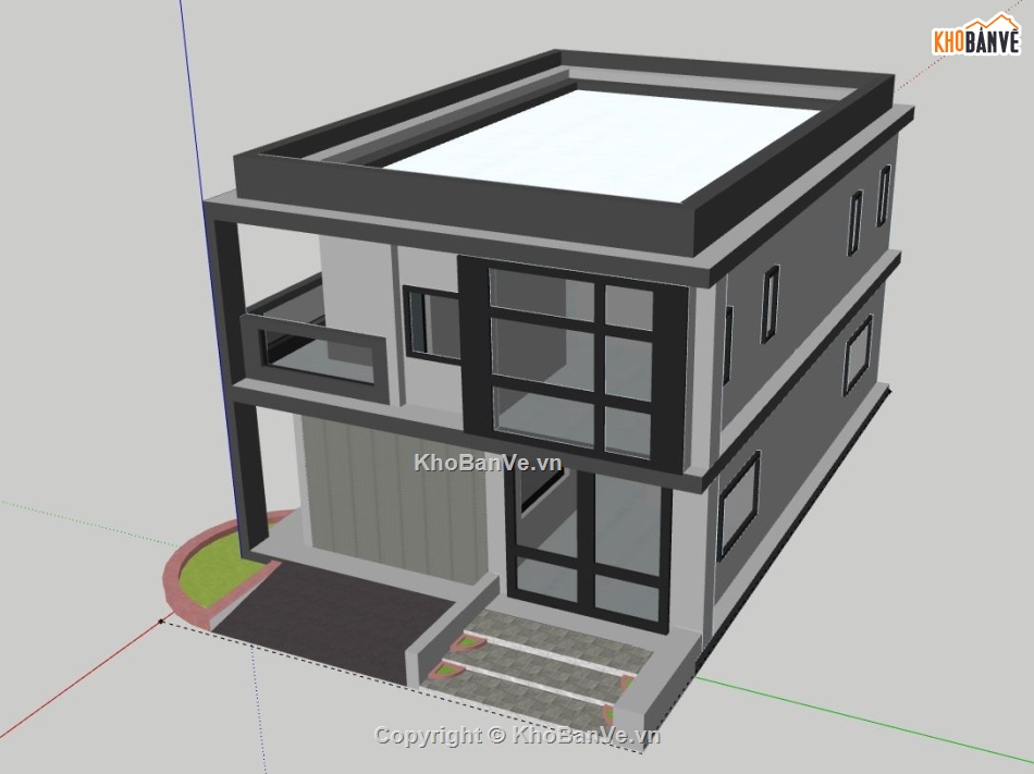 Nhà phố 2 tầng,model su nhà phố 2 tầng,file su nhà phố 2 tầng,file sketchup nhà phố 2 tầng,sketchup nhà phố 2 tầng