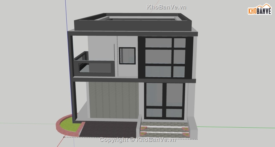 Nhà phố 2 tầng,model su nhà phố 2 tầng,file su nhà phố 2 tầng,file sketchup nhà phố 2 tầng,sketchup nhà phố 2 tầng