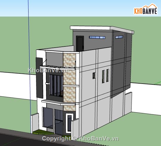 Nhà phố 2 tầng,model nhà phố 2 tầng,nhà phố 2 tầng file su,sketchup nhà phố 2 tầng,nhà phố 2 tầng sketchup