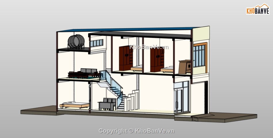 bản vẽ thiết kế nhà phố 2 tầng,bản vẽ revit nhà 2 tầng,bản vẽ nhà phố 2 tầng,Mẫu nhà phố