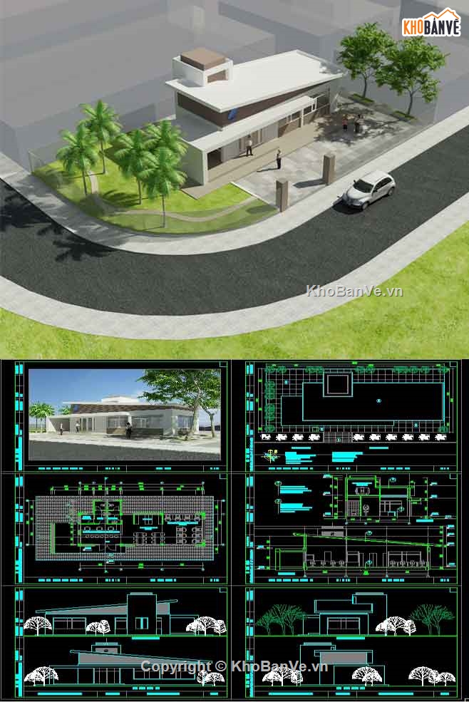 tòa nhà viễn thông,cad tòa nhà,viễn thông