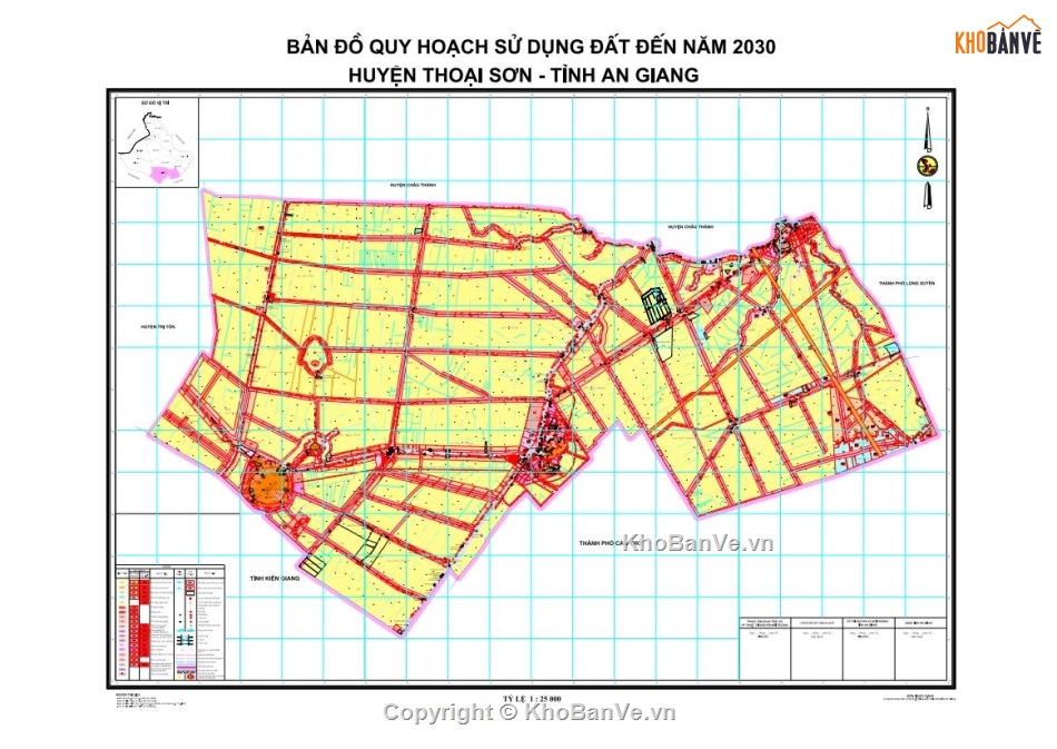Bản vẽ quy hoạch,quy hoạch sử dụng đất,quy hoạch huyện thoại sơn
