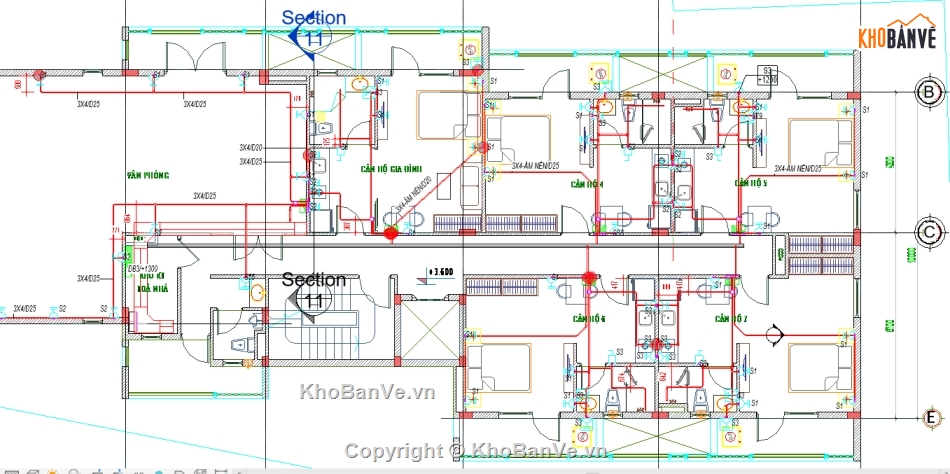 Điện căn hộ,revit mep căn hộ,file revit điện,shop điện revit,điên revit nhà 5 tầng