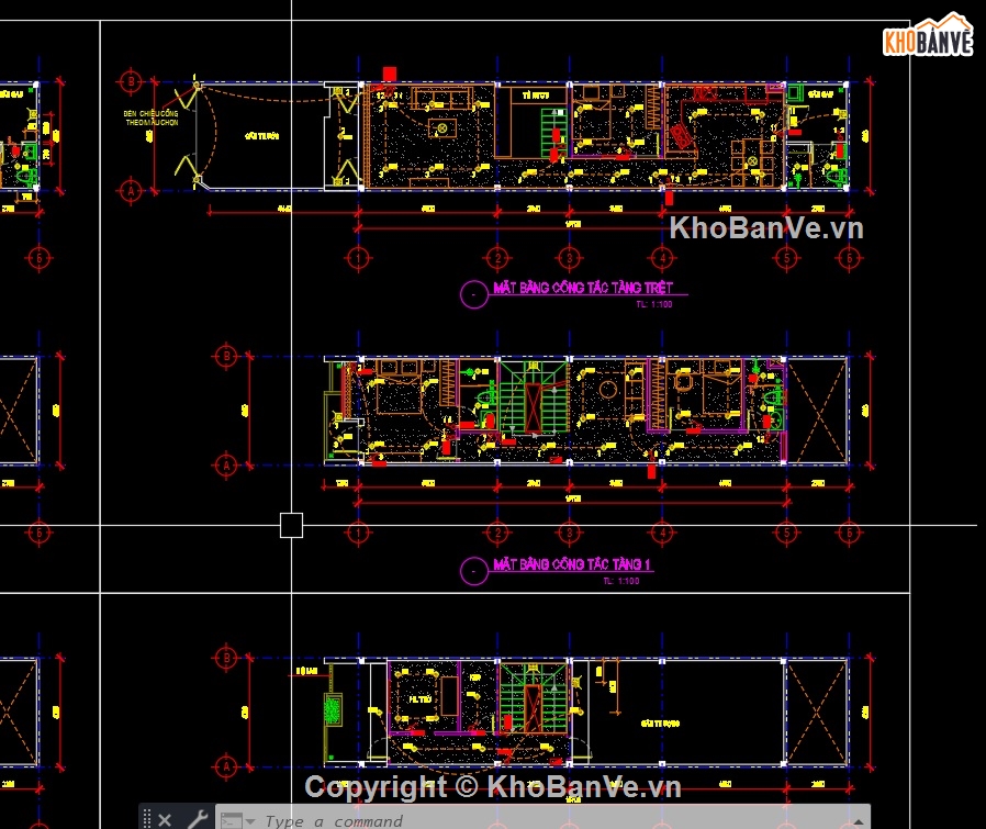 Bản vẽ nhà phố 3 tầng,nhà phố 3 tầng file cad,autocad nhà phố 3 tầng,nhà phố 3 tầng 4x16m,sketchup nhà phố 3 tầng