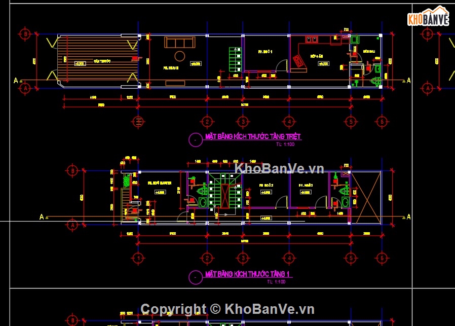 Bản vẽ nhà phố 3 tầng,nhà phố 3 tầng file cad,autocad nhà phố 3 tầng,nhà phố 3 tầng 4x16m,sketchup nhà phố 3 tầng