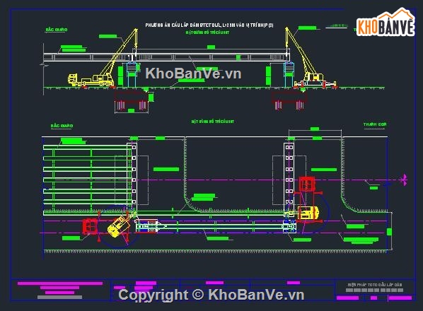 thi công cầu Hùng Vương,cầu Hùng Vương,bản vẽ thi công cầu,biện pháp thi công cầu,cad cầu hùng vương