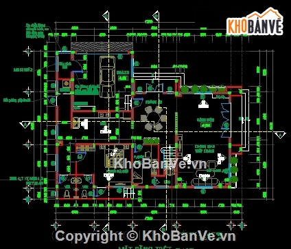 biệt thự 3 tầng,bản vẽ biệt thự 3 tầng,biệt thự 3 tầng 13.5x17m,mẫu biệt thự 3 tầng