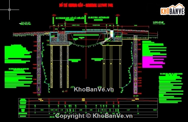 Bản vẽ thế kế cầu dầm,Bản vẽ cầu dầm,bản vẽ dầm bản 1 nhịp,cầu dầm bản 1 nhịp 24m