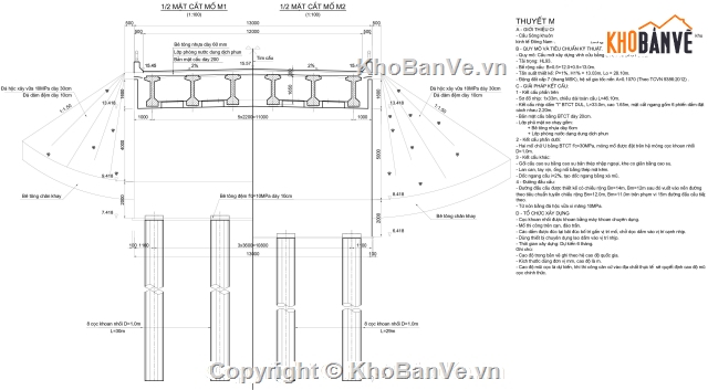 cầu dầm 1 nhịp L=33m khổ cầu 13m,Bản vẽ cầu dầm,cầu dầm I 33m,bản vẽ cầu dầm 1 nhịp