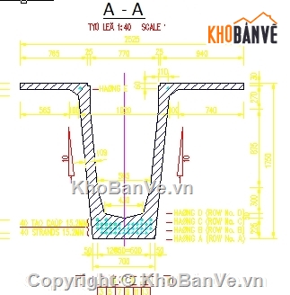 dầm super T,bản vẽ dầm super,full bản ve dầm,bản vẽ cad dầm super-T,super t 38.2m