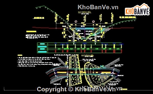 Bản vẽ cầu dầm T,cầu dầm T 1 nhịp L=15m,Bản vẽ dầm T 1 nhịp,bản vẽ cầu dầm T 1 nhịp L=15m khổ cầu 5m