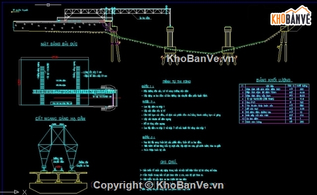 Bản vẽ thiết kế cầu dầm T,Bản vẽ cầu dầm T 3 nhịp,Bản vẽ dầm T,cầu dầm T 3 nhịp 18m,cầu dầm T 3 nhịp L=18m khổ cầu 7m