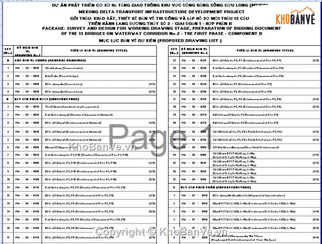 Bản vẽ cầu dầm,cầu Mỹ An,Huyện Tháp Mười,Tỉnh Đồng Tháp,File cad thiết kế cầu