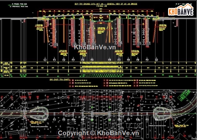 Bản vẽ cầu dầm,cầu Mỹ An,Huyện Tháp Mười,Tỉnh Đồng Tháp,File cad thiết kế cầu