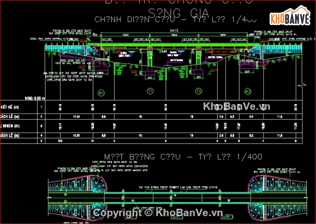 Bản vẽ cầu Sông Gia,thiết kế cầu Gia,file cad thiết kế cầu,thiết kế cầu sông gia