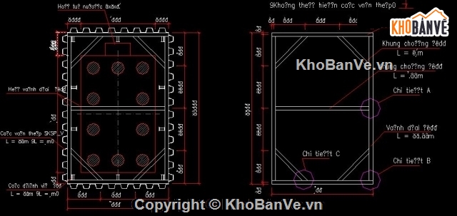 cọc ván,trụ cầu,thi công cọc,bản vẽ cấu tạo vòng vây,thiết kế cọc ván thép