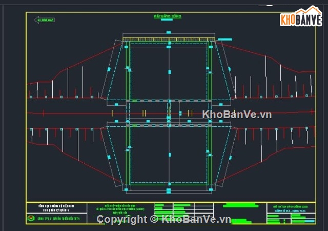 Bản vẽ cống hộp,cống hộp khổ cống B=3.5m,thiết kế cống hộp