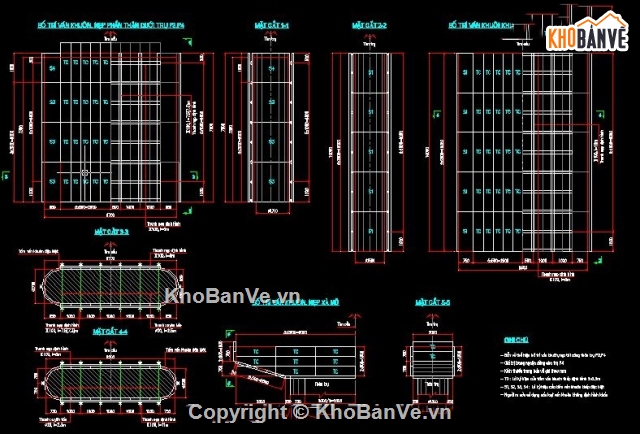 bản vẽ tổ chức thi công cầu,kết cấu bổ trợ thi công trụ,bố trí đà giáo ván khuôn trụ,sơ đồ bố trí ván khuôn trụ,bản vẽ ván khuôn trụ cầu,bản vẽ thi công cầu