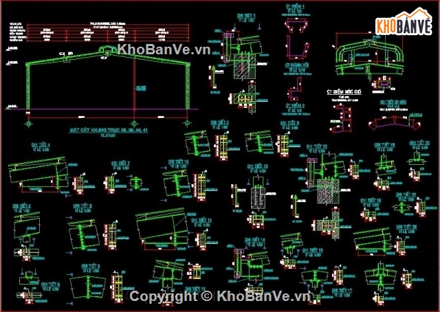 Bản cad thiết kế,kết cấu thép,thép hình,khung zamil