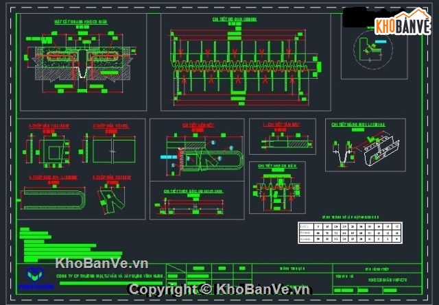 Bản vẽ khe co dãn răng lược,khe co giãn răng lược 5cm,khe co giãn răng lược 10cm,khe có giãn liên kế hàn,khe co giãn liên kết bulong