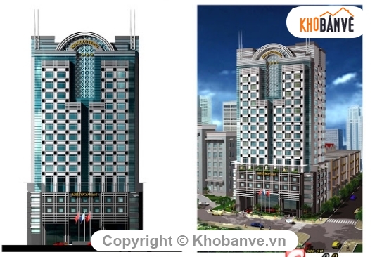 Khách sạn 4 sao,kiến trúc khách sạn,khách sạn KHATOCO,bản vẽ khách sạn KHATOCO