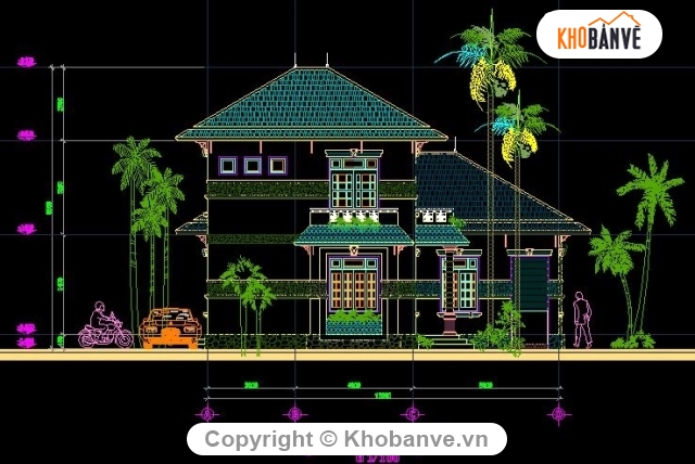 Thiết kế biệt thự,biệt thự 2 tầng,kiến trúc biệt thự đẹp,biệt thự 2 tầng 12x13m