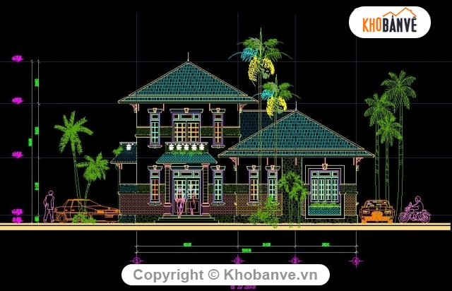 Thiết kế biệt thự,biệt thự 2 tầng,kiến trúc biệt thự đẹp,biệt thự 2 tầng 12x13m