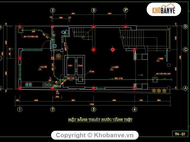 Nhà phố kích thước 7x17m,nhà phố 3 tầng rưỡi,nhà dạng biệt thự,bản vẽ nhà dân