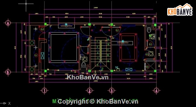 nhà 3 tâng 4.5x12m,bản vẽ nhà phố 3 tầng,mẫu nhà phố 3 tầng,file cad nhà 3 tầng