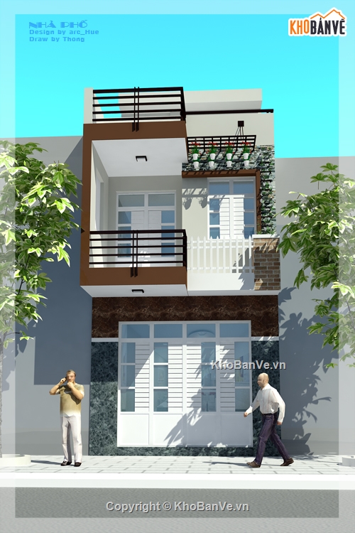 Nhà 3 tầng KT 6x18m,nhà phố 3 tầng,thiết kế nhà phố 3 tầng,bản vẽ nhà phố 3 tầng,mẫu nhà phố 3 tầng
