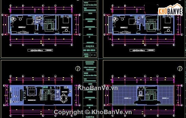 bản vẽ nhà phố 4 tầng,nhà phố 4 tầng 5x15m,thiết kế nhà phố 4 tầng,mẫu nhà phố 4 tầng