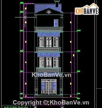 bản vẽ nhà phố 4 tầng,nhà phố 4 tầng 5x15m,thiết kế nhà phố 4 tầng,mẫu nhà phố 4 tầng