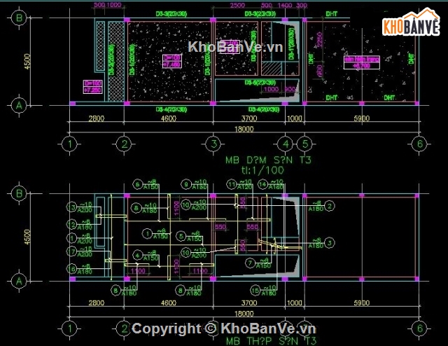 Bản vẽ nhà phố,nhà phố 4.5x18m,thiết kế nhà phố,nhà phố kích thước 4.5x9m,file cad thiết kế nhà phố