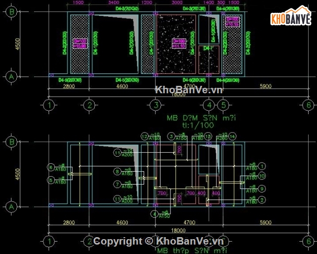 Bản vẽ nhà phố,nhà phố 4.5x18m,thiết kế nhà phố,nhà phố kích thước 4.5x9m,file cad thiết kế nhà phố