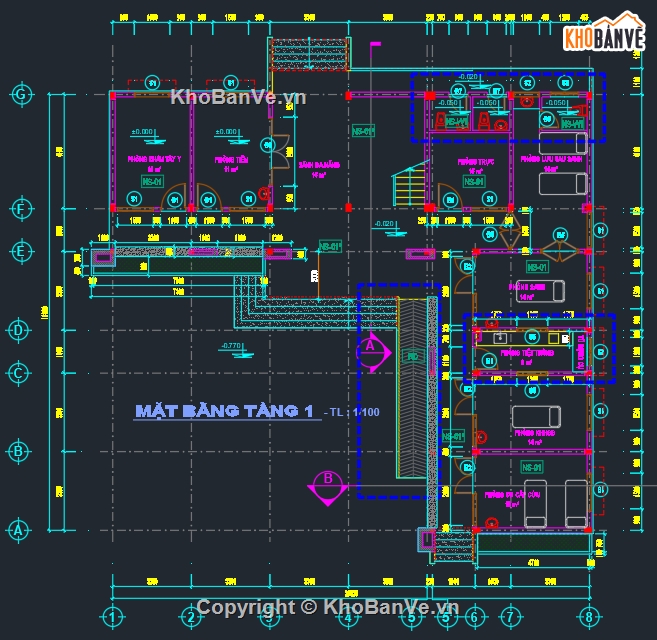 cad trạm y tế,trạm y tế file cad,file cad trạm y tế