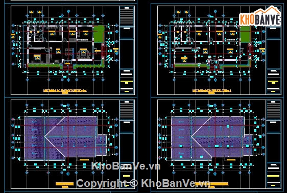 biệt thự 1 tầng,biệt thự mái thái,biệt thự 1 tầng mái thái,mái thái 1 tầng,cad biệt thự 1 tầng