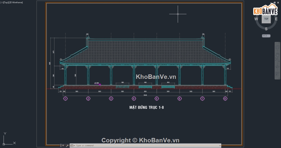 bản vẽ nhà rường,nhà rường 9.26x20.34m,file cad nhà rường,nhà rường file autocad,autocad nhà rường