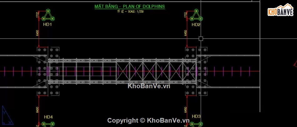 bản vẽ trụ,bản vẽ trụ hướng dòng,trụ hướng dòng