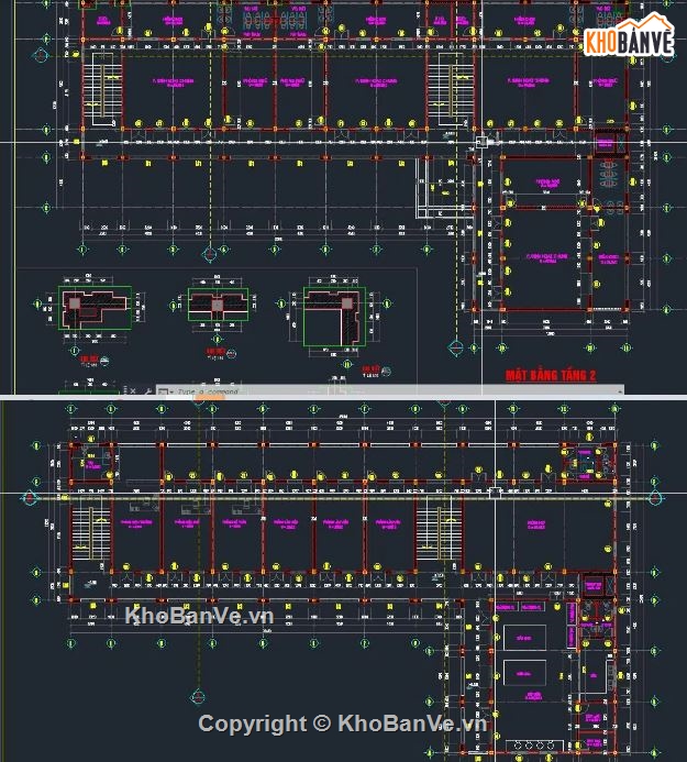 trường mầm non,trường mầm non 3 tầng,file cad trường mầm non
