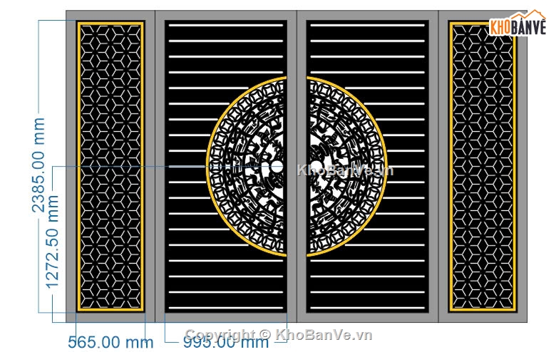 cổng đẹp 4 cánh,file cnc cổng 4 cánh,mẫu cnc cổng 4 cánh